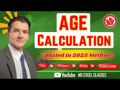 Age Calculation in MS Excel | Easy Tutorial by VedantSri | 2025 Edition