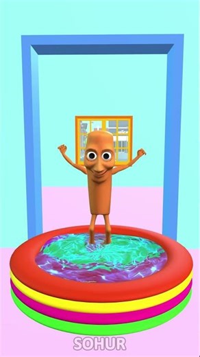 Sonic's Colorful Pool Jump Challenge! 🏊‍♂️🌈 #SOHUR #sonic #animation