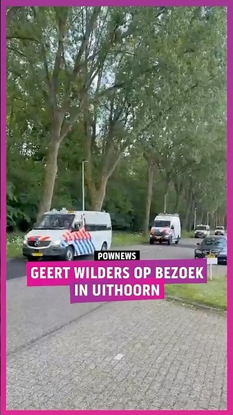 Gezellig, Geert Wilders op bezoek in Uithoorn. #wilders #pownews #politie