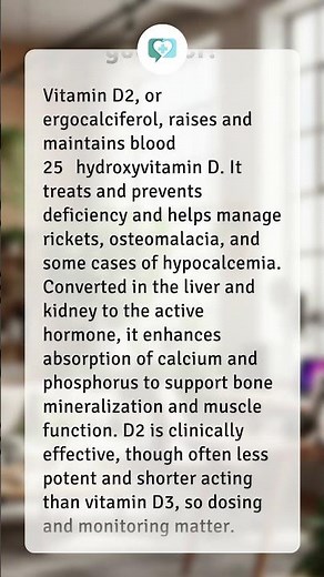 What is vitamin D2 good for?