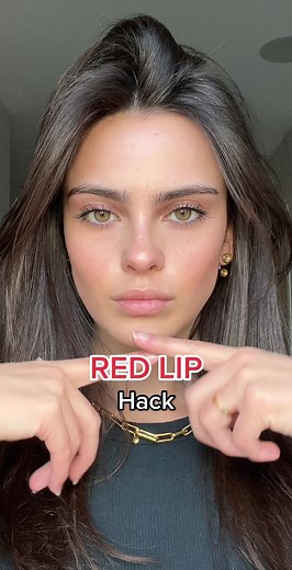 Everyday Red Lip Makeup Tutorial with Nude Base Hack