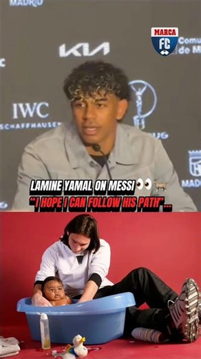 He wants to follow Messi’s path 🙌😮‍💨#LamineYamal #Messi #Lamine #Barcelona #Barca