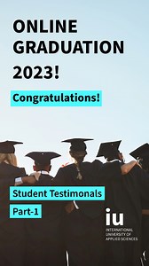 Our students proved that distance isn't an obstacle to success! 🎉 Dive into the heartfelt testimonials from our virtual graduation ceremony. 🎓 Witness the power of perseverance and the joy of accomplishment. Congratulations to everyone who graduated! 🥂 #OnlineEducation, #OnlineLearningSuccess, #VirtualGraduation, #Global #DistanceLearningWins, #OnlineLearningJourneys #StudywithIU | IU International