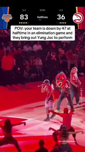 Hawks Down Big in Elimination Game, Yung Joc Performs
