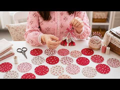 I Cut Circles from Scraps Fabric and Made Gift Idea in 5 Minutes ✂️🌸The Easiest Way + Selling Idea!