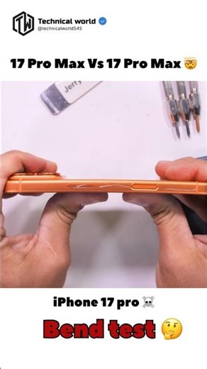 iPhone 17 pro max Vs Xiaomi 17 pro max 🤯#Bend/Durability test 🤡#Will it survive🤔