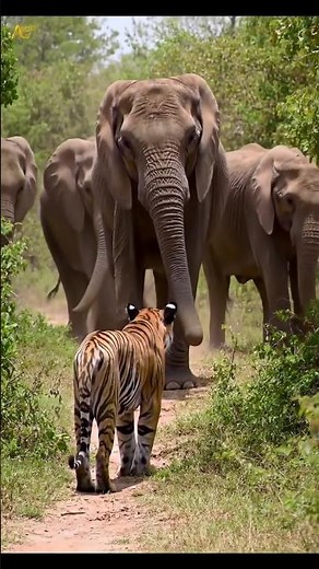 Elephant Herd Corners Tiger in Jungle Ambush 😱 | Real Wildlife Fight & Survival Moment | Mr Roar