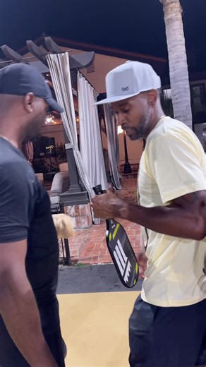 Tonight’s pickle ball winners were @nicfew and @iamquestbrown 😏 blah blah blah #pickleball #tabandchance #fridaynights #family #fun | Tabitha Brown