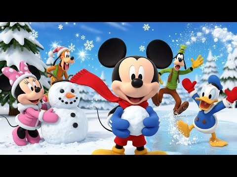 Mickey and Friends Snow Adventure | Fun Winter Play with Mittens
