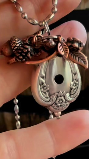 From Vintage Silverware to Wearable Art! ✨🐦I turned a hollow silver-plated knife into this Petite “Distinction” Silverware Birdhouse Necklace, and I couldn’t be more obsessed with how it turned out! 💫 Each piece I create has its own unique story, and this one is perfect for anyone who loves handmade, upcycled, and one-of-a-kind jewelry.Would you wear this tiny birdhouse around your neck? Let me know in the comments! ⬇️💬✨ Shop now: https://lovealwaysspoonrings.etsy.com/listing/1753071582 #Hand