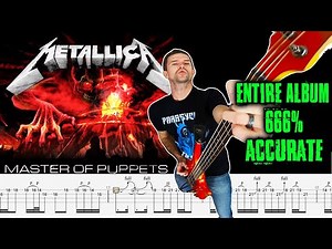 Master of Puppets FULL Album BASS TABS Playthrough (with Becky Baldwin)