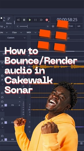 How to bounce audio to clips in Cakewalk Sonar. #cakewalksonar #2026DAW #audiotutorial