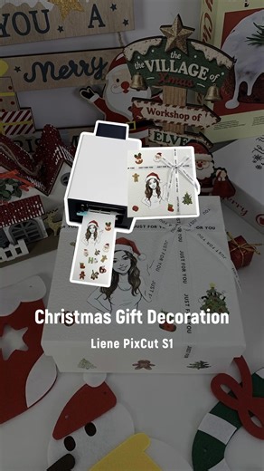 Genius Holiday Gift Wrapping Tips✨ — Stickers Made in AI Lab on the PixCut S1 App #LieneAILab #AIXmasFace #christmas #pixcuts1 #stickers | Liene