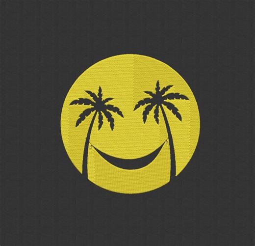 Tropical Palm Tree Hammock Embroidery Design, Sunset Silhouette Stitch Pattern (digital File) - Etsy