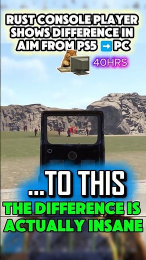 Rust CONSOLE Player shows difference in AIM between Console and PC. #rust #rustconsole #pcgaming