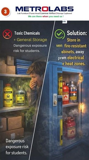 Top 5 Things You Should NEVER Store Together in a Lab #metrolabs #schoollabfurniture