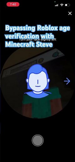 Bypassing Roblox age verification with Minecraft Steve