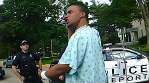 Black man in hospital gown with IV arrested outside Illinois hospital for disorderly conduct