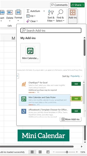 Stop typing dates ❌ Use Mini Calendar in Excel 📅🔥