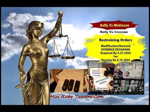 Miss Ruby Tuesday- Kelly Vs Crosnoe & Matteson- 5 -13 -26 Hearing Prep