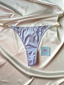 Baby Blue Satin String Bikini - Silk Thong Panty - Christmas Lingerie Gift - Etsy