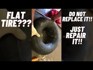 How to Repair a flat tire on your lawn tractor.