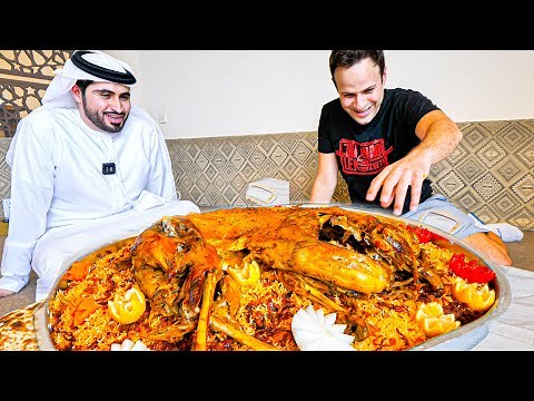 EXTREME Food in Dubai - GIANT Yemeni GOAT PLATTER COOKING!!! The cooking process is amazing!!