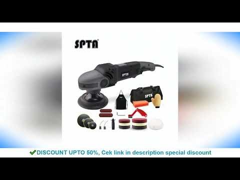 SPTA 5 Inch Rotary Buffer Polisher Electric Buffing Polishing Machine Polisher&Polishing Pads Set Fo