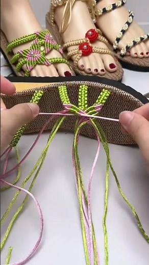 Woollen woven sandal LACES #diy #sandal