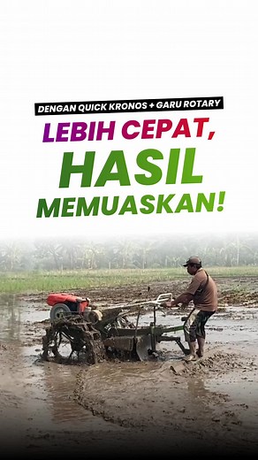 LEBIH CEPAT, HASIL MEMUASKAN! Traktor Kronos Rotary siap memberikan hasil optimal. Dengan implemen tambahan terbaru yaitu Garu Rotary semakin menjadi maksimal dalam pengolahan lahan. Kali ini Mas Quick bertemu dengan pengguna Quick Kronos dari Cianjur, Jawa Barat yang bernama Pak Endang memberikan pengalamannya menggunakan garu rotary yuk simak!. #SemuaQuickSemuaHebat #QuickProdukNasionalSejak1953 #QuickTraktor #GaruRotary #QuickKronos #QuickTraktor #PeralatanPertanian