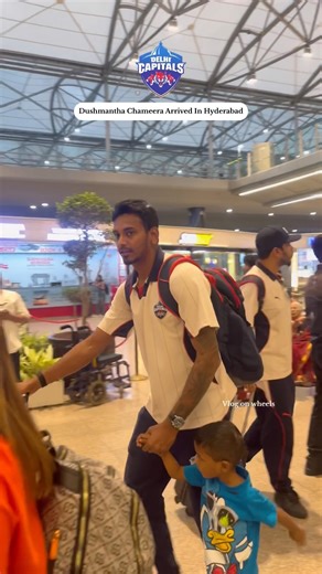 Chameera arrived in Hyderabad #srilanka #dehlicapitals #chameera #ipl #trending #cricket