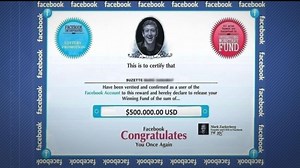 New warning about lottery scam on Facebook