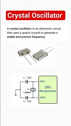 Crystal Oscillator: Generates Stable and Precise Frequencies Using Quartz Resonance