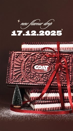 GOAT LIFE on Instagram: "Some flavours don’t age. They just get better with Christmas. 🎄🤍 Introducing COOKIES & CREAM - inspired by twist-lick-dunk days, brought back as a cozy, creamy, high-protein breakfast you’ll crave all winter. 🎁 2,000 Christmas Edition boxes only Dropping 17.12.2025. 🏷️ [Cookies & Cream, New Flavour Drop, Christmas Edition, High Protein Oats, Guilt Free Breakfast, Cookies and Cream Oats, Protein Oatmeal, Healthy Breakfast Ideas, GOAT Life]"