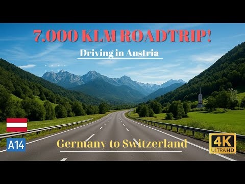 Roadtrip 7.000 klm! Driving in Austria 🇦🇹 | From Germany to Switzerland, 4K Real Time