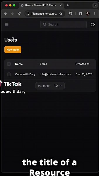 In this FilamentPHP tutorial, I'll show you how to customize the singular and plural model labels in just a few simple steps: 1. Open your FilamentPHP Resource file. 2. Define the `$pluralModelLabel` property. 3. Set the value of `$pluralModelLabel` to your desired label (e.g., `'People'`). 4. Save the changes to your Resource file. 5. Navigate to your FilamentPHP application in the browser. That's it! You'll now see the updated label reflected in the sidebar and other relevant areas of your Fil