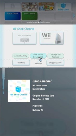 "Shop Channel" from Nintendo Wii