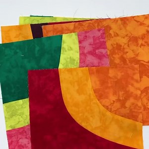 I’ve been sewing improv curves using the stack and whack technique and loving it. I’m using a set of layer cakes, Krystal Neutrals, by Michael Miller Fabrics I’m enjoying it | TeresaDownUnder