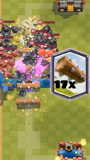 10 Mega Knights vs Infinite Logs 😱 How Many Logs Can Stop Them? #ClashRoyale #Shorts
