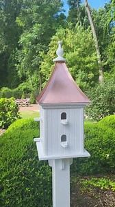 Birdhouse Copper Roof Handmade Large With 8 Nesting Compartments Weather Resistant Birdhouses - Etsy