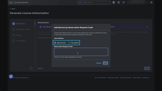 How can I generate a license authorization code, in Cisco License Central (CLC)? - Licensing - Cisco Video Portal