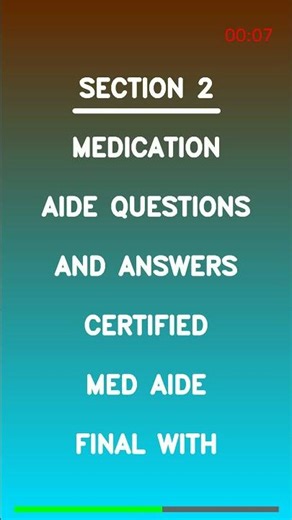 Medication Aide Questions & Answers 2026 💊🔥 Certified Med Aide Final | PASS FIRST TRY ✅