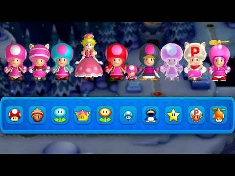 New Super Mario Bros U Deluxe - All Toadette Power-Ups