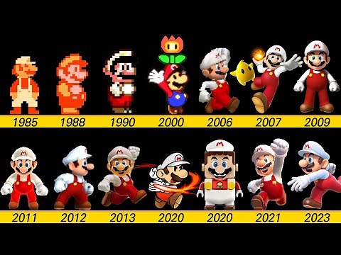 Evolution of Fire flower in Super Mario Bros game and LEGO, Movie