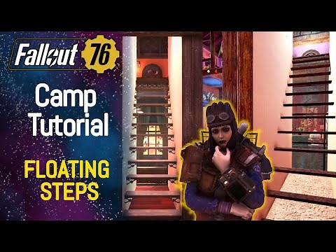 Fallout 76 Camp Build Tutorial - Floating Steps - Custom Staircase