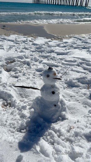 ❄️ January 22nd, 2025. SNOW on Pensacola Beach, Florida. #pensacolavibes #pensacola #snow | Pensacola Vibes