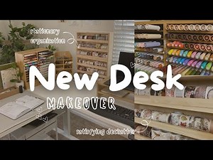 Organizing *ALL* My Stationery + New Desk Tour!💫📌 New Year Office Reset Ft. Liene