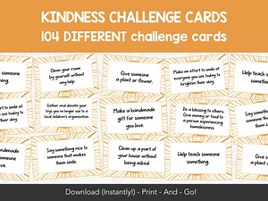 Kindness Cards for Kids Printable, Community Service Activities, Random Acts of Kindness Activity Cards, RAOK Boredom Busters for Families - Etsy