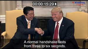 27K views · 778 reactions | Could a handshake be a sign of power? Learning English takes a look at U.S. President Donald Trump’s handshakes with world leaders. Learn more about handshakes on our website. https://learningenglish.voanews.com/a/trump-handshakes-analysis/3903689.html | VOA Learning English | Facebook
