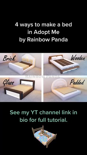 4 ways to make a bed in Adopt Me #adoptme #adoptmebuild #adoptmeroblox #robloxadoptme #adoptmehacks #fy #adoptmehack #aestheticadoptme
